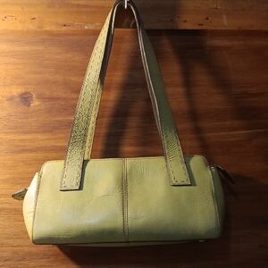 Fossil Olive Leather Shoulder Bag